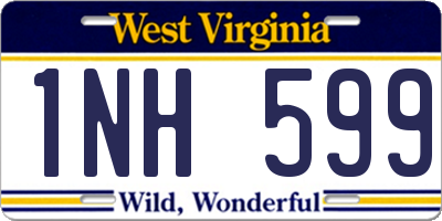 WV license plate 1NH599