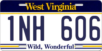 WV license plate 1NH606