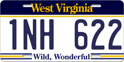 WV license plate 1NH622