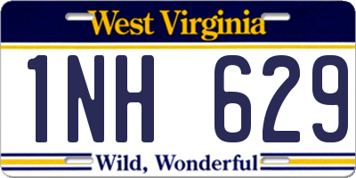 WV license plate 1NH629