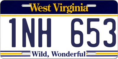 WV license plate 1NH653