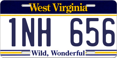 WV license plate 1NH656