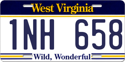 WV license plate 1NH658
