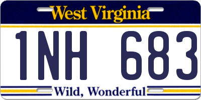 WV license plate 1NH683