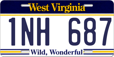 WV license plate 1NH687