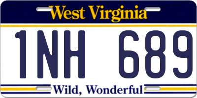 WV license plate 1NH689