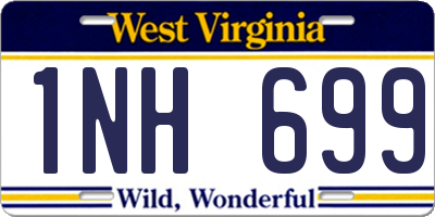 WV license plate 1NH699