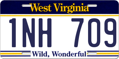 WV license plate 1NH709