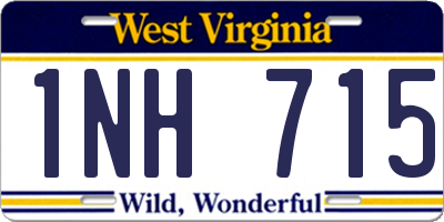 WV license plate 1NH715