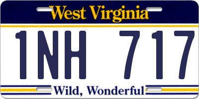 WV license plate 1NH717