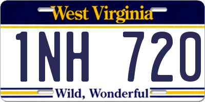 WV license plate 1NH720