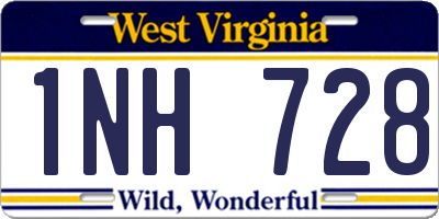 WV license plate 1NH728