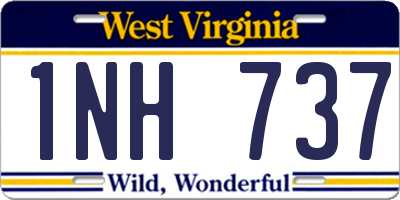 WV license plate 1NH737