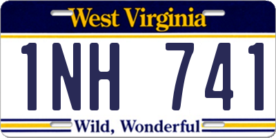 WV license plate 1NH741