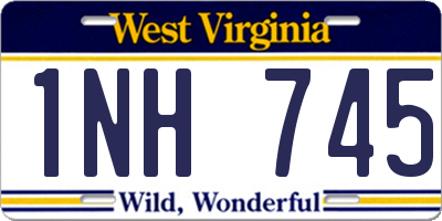 WV license plate 1NH745
