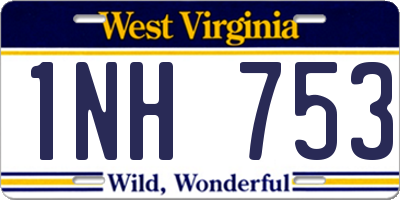 WV license plate 1NH753