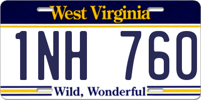 WV license plate 1NH760
