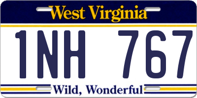 WV license plate 1NH767