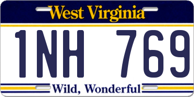 WV license plate 1NH769