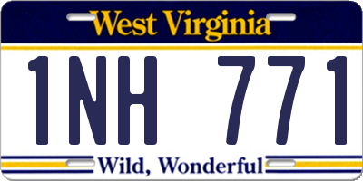 WV license plate 1NH771
