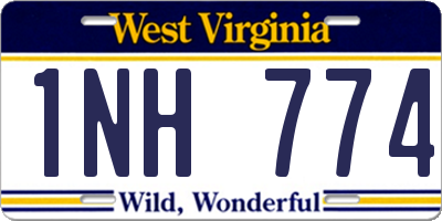 WV license plate 1NH774