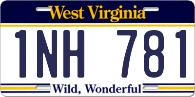 WV license plate 1NH781