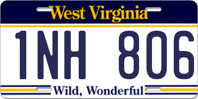 WV license plate 1NH806