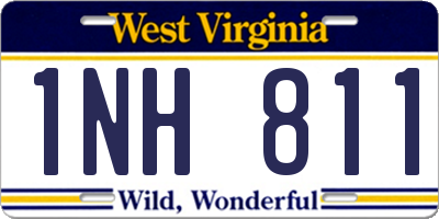 WV license plate 1NH811