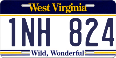 WV license plate 1NH824