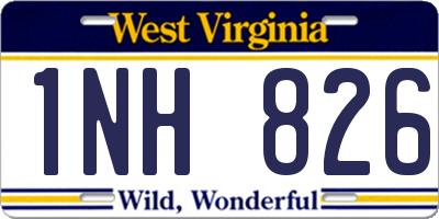 WV license plate 1NH826