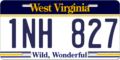 WV license plate 1NH827