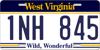 WV license plate 1NH845