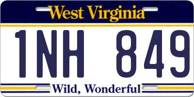 WV license plate 1NH849