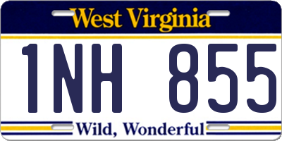WV license plate 1NH855