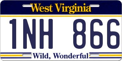 WV license plate 1NH866