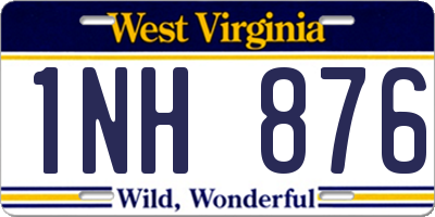 WV license plate 1NH876