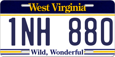 WV license plate 1NH880