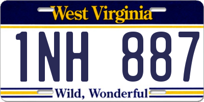 WV license plate 1NH887