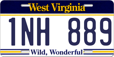 WV license plate 1NH889