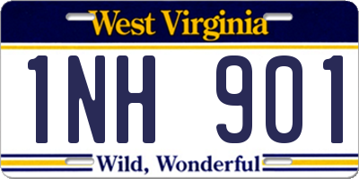 WV license plate 1NH901