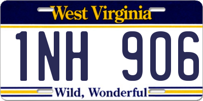 WV license plate 1NH906