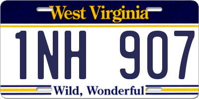 WV license plate 1NH907