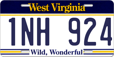 WV license plate 1NH924