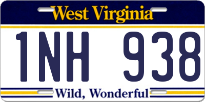 WV license plate 1NH938