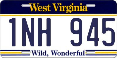 WV license plate 1NH945