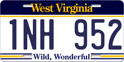 WV license plate 1NH952