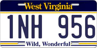 WV license plate 1NH956