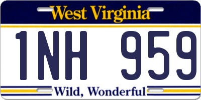 WV license plate 1NH959