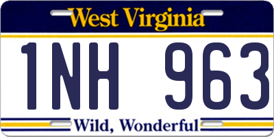 WV license plate 1NH963