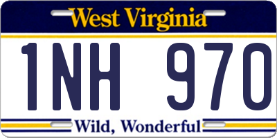 WV license plate 1NH970